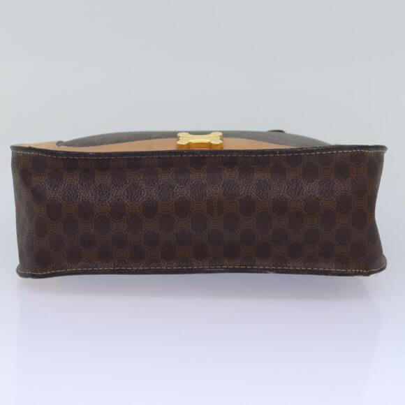 CELINE Macadam Canvas Hand Bag Pvc Leather Brown - Picture 9 of 12